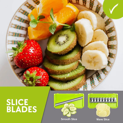 16 IN1 Mandoline Slicer Veggie Food Chopper Vegetable Cutter Tomato Carrot Grater Cheese French Onion Shredders Kitchen Tool